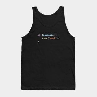 Wear A Mask If There's a Pandemic Programming Coding Color Tank Top